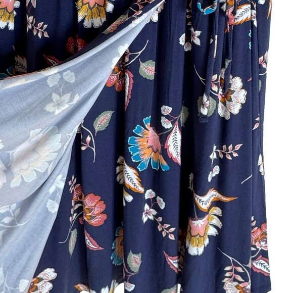 NWT Old Navy 3X NAVY Floral Faux Wrap Dress - Picture 6 of 15
